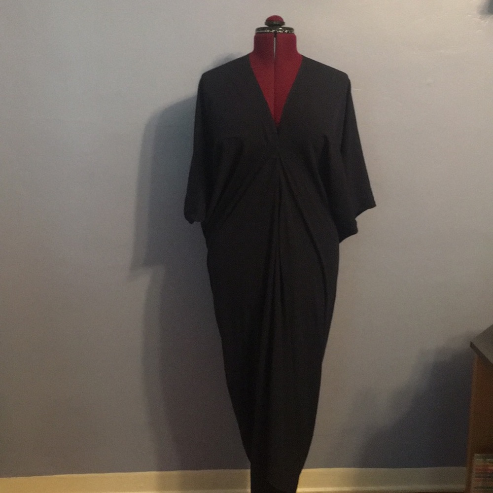 Super chic drape dress, navy blue
